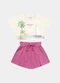 Fakini Kids - Conjunto Blusa e Short Bege - variação: Bege