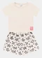 Fakini Kids - Conjunto Blusa e Short Bege - variação: Bege
