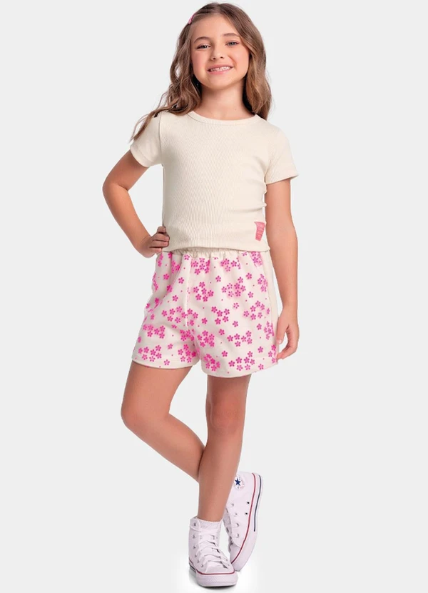 Fakini Kids - Conjunto Blusa e Short Bege 2