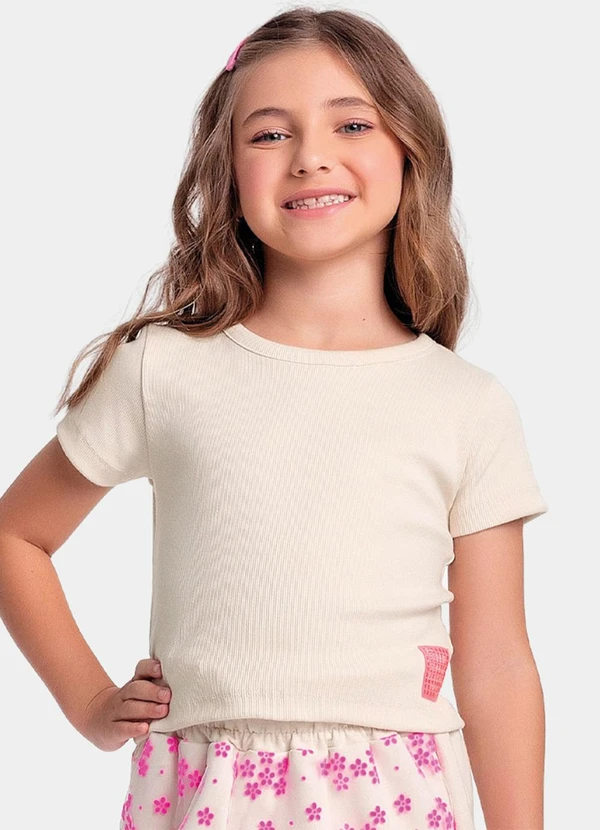 Fakini Kids - Conjunto Blusa e Short Bege 3