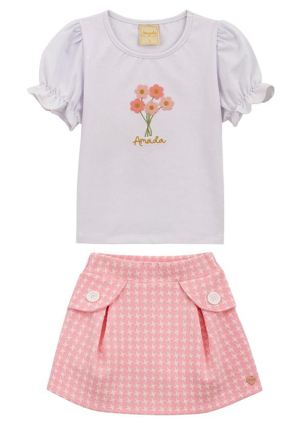 Amada - Conjunto Blusa e Short Branco