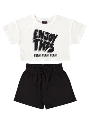 Guloseima - Conjunto Blusa e Short Clochard Branco - GULOSEIMA