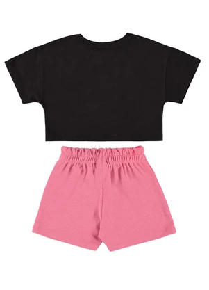 Guloseima - Conjunto Blusa e Short Clochard Preto - GULOSEIMA