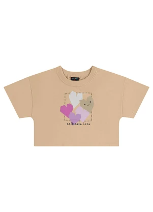 Guloseima - Conjunto Blusa e Short Infantil Bege - GULOSEIMA
