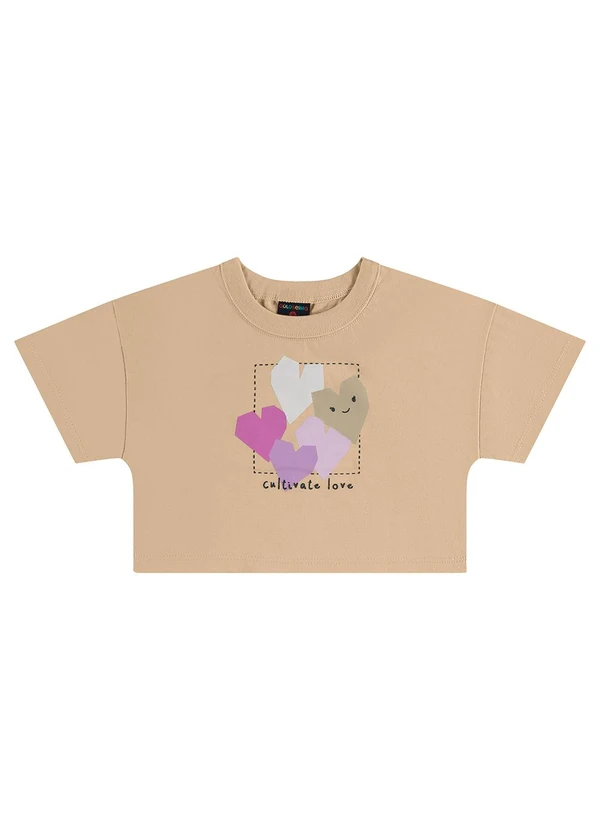 Guloseima - Conjunto Blusa e Short Infantil Bege 2