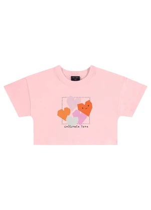 Guloseima - Conjunto Blusa e Short Infantil Rosa - GULOSEIMA