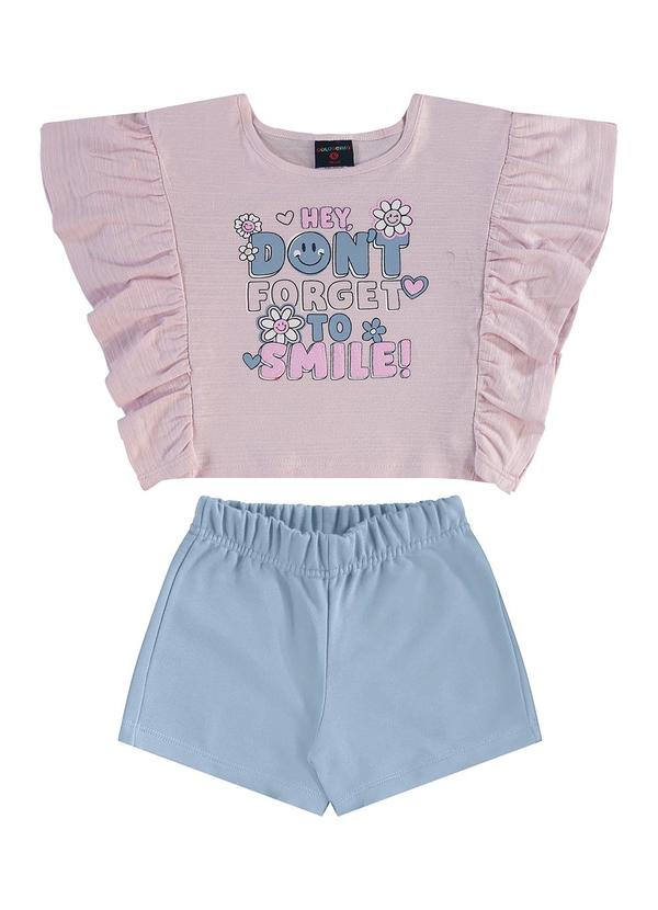 Guloseima - Conjunto Blusa e Short Infantil Roxo