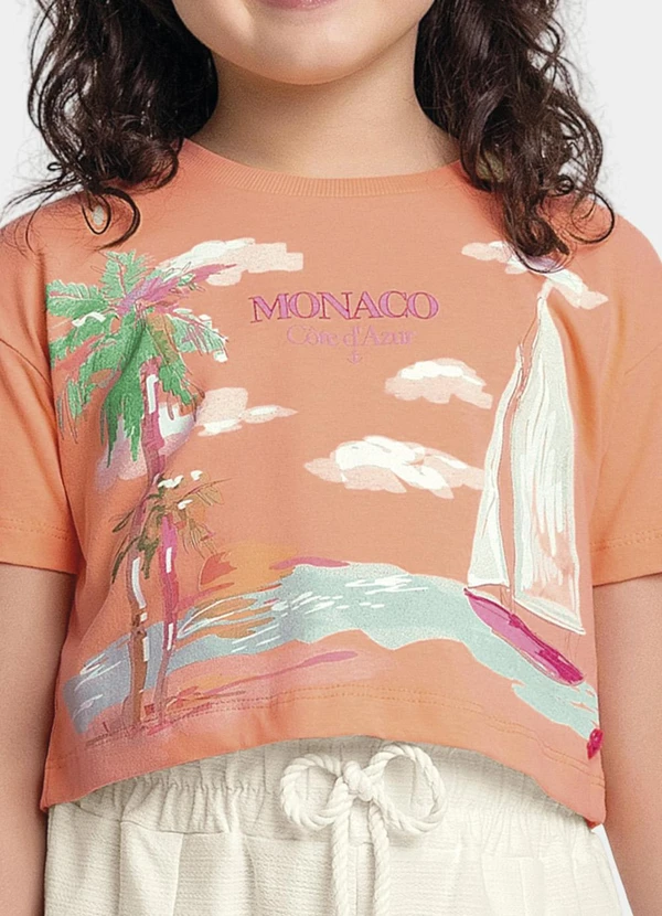 Fakini Kids - Conjunto Blusa e Short Laranja 3