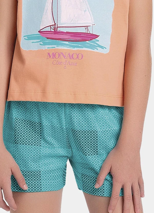 Fakini Kids - Conjunto Blusa e Short Laranja 4