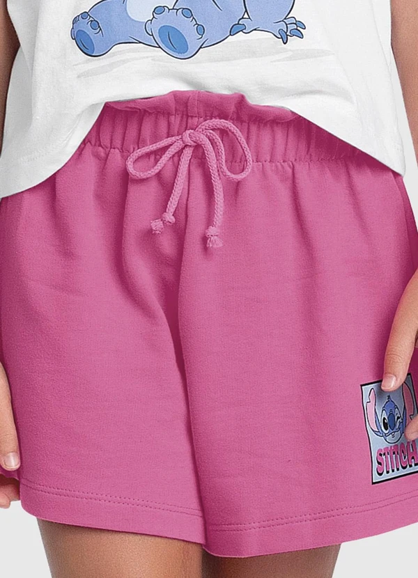 Fakini Kids - Conjunto Blusa e Short Lilo & Stitch Branco 3