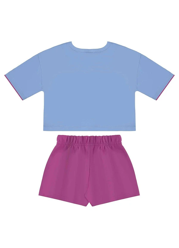 Bee Loop - Conjunto Blusa e Short Menina Azul 4