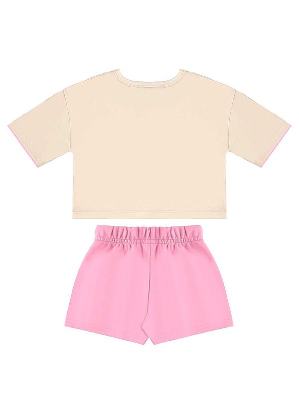 Bee Loop - Conjunto Blusa e Short Menina Bege 4