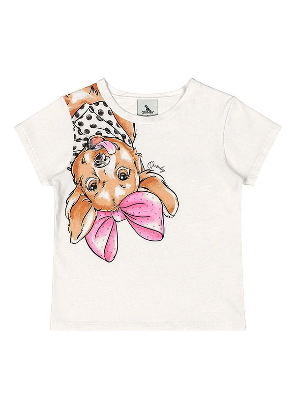 Quimby - Conjunto Blusa e Short Menina Bege 3