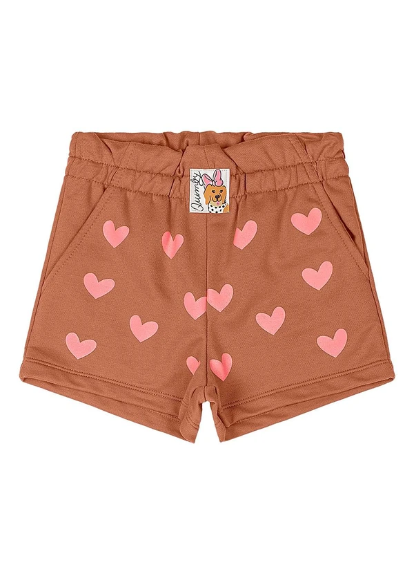 Quimby - Conjunto Blusa e Short Menina Bege 4