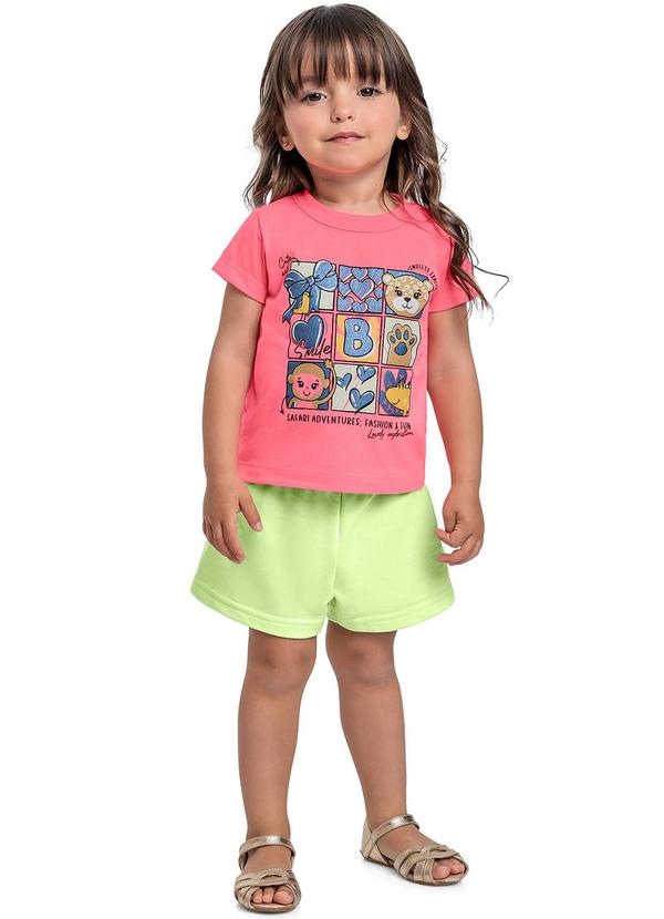 Bee Loop - Conjunto Blusa e Short Menina Rosa 1