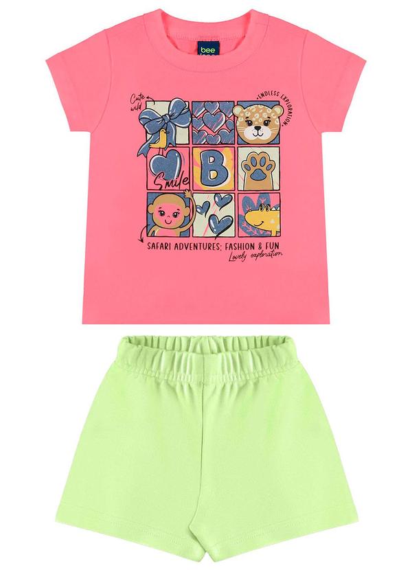 Bee Loop - Conjunto Blusa e Short Menina Rosa 2