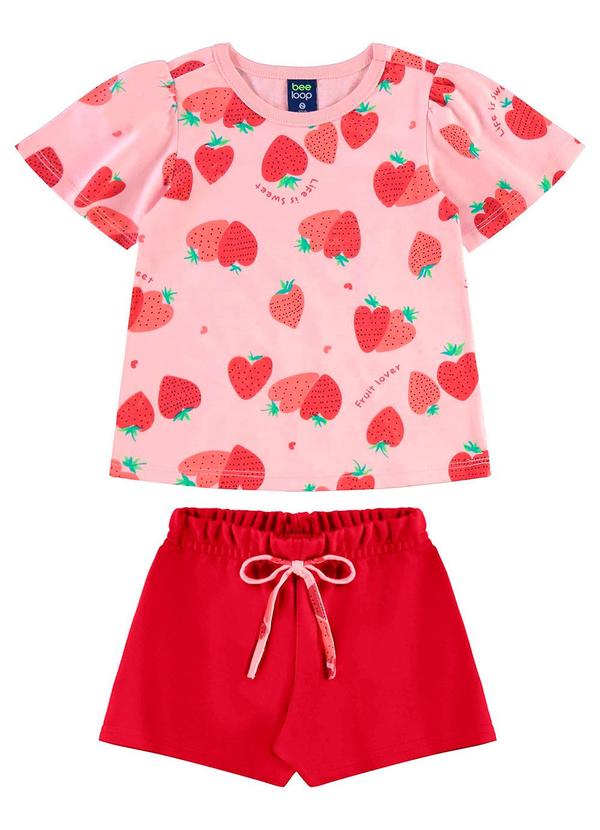 Bee Loop - Conjunto Blusa e Short Menina Rosa 2