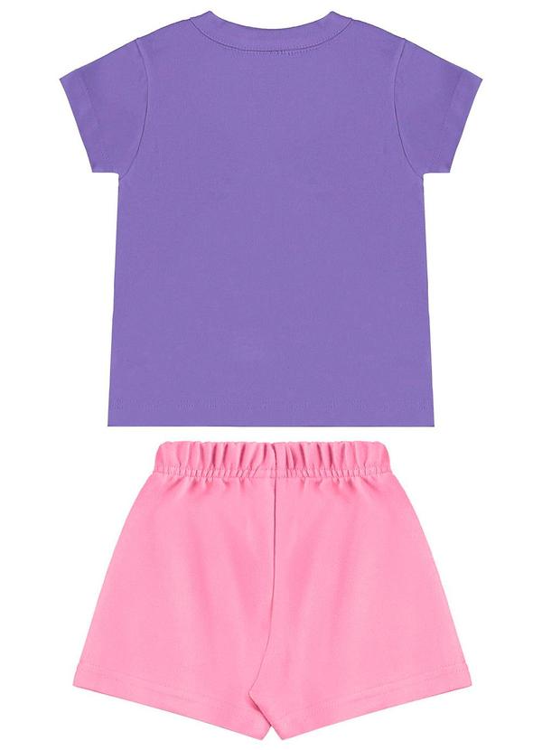 Bee Loop - Conjunto Blusa e Short Menina Roxo 2