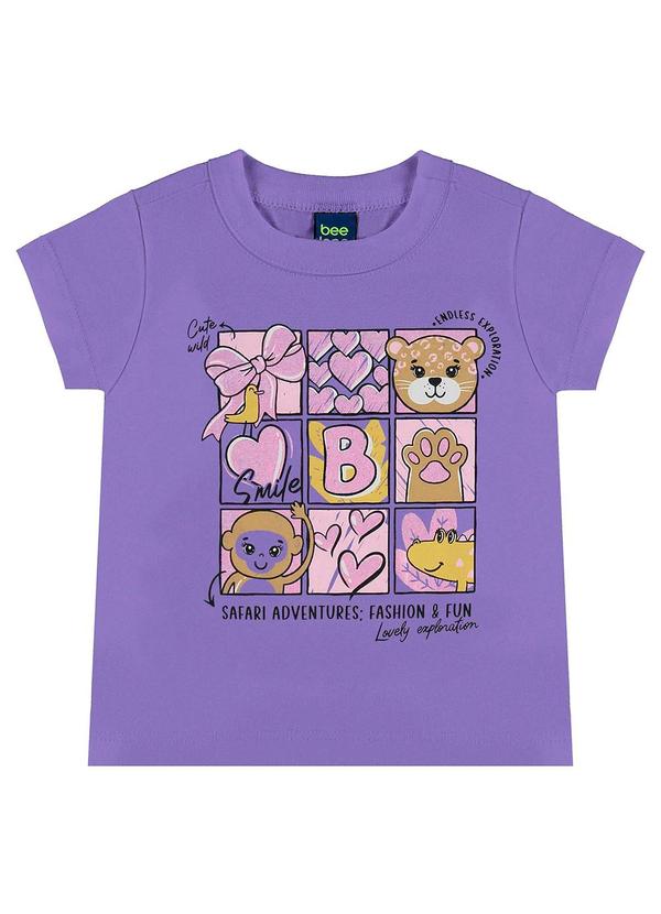 Bee Loop - Conjunto Blusa e Short Menina Roxo 3