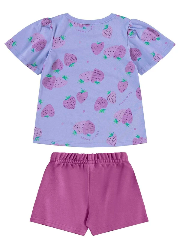 Bee Loop - Conjunto Blusa e Short Menina Roxo 4