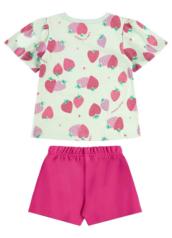 Bee Loop - Conjunto Blusa e Short Menina Verde 4