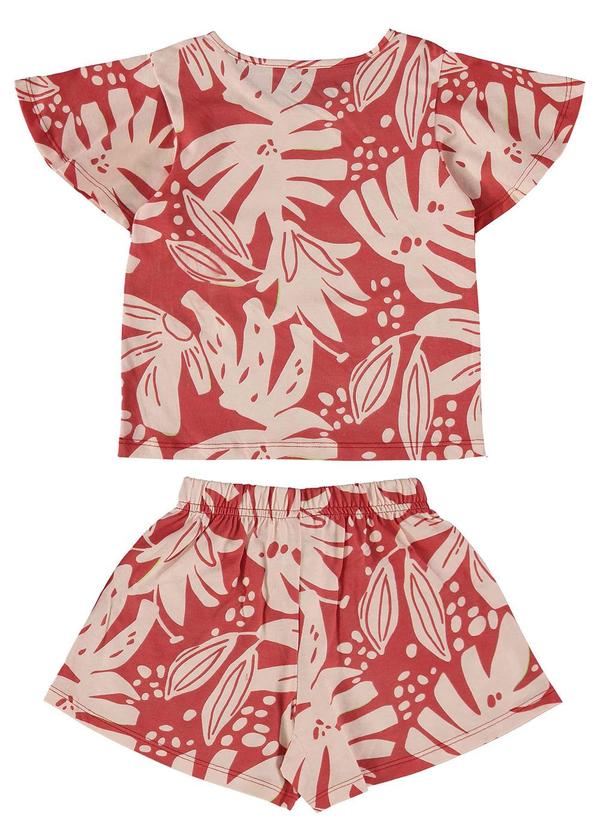 Bee Loop - Conjunto Blusa e Short Menina Vermelho 4