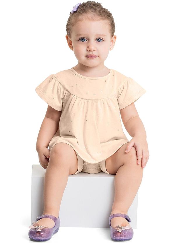 Quimby - Conjunto Blusa e Short para Bebê Bege