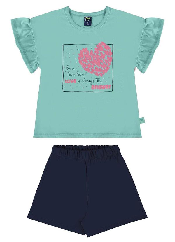 Bee Loop - Conjunto Blusa e Short para Menina Azul