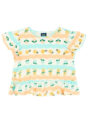 Conjunto Blusa e Short para Menina Bee Loop Azul - BEE LOOP