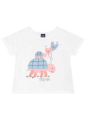 Conjunto Blusa e Short para Menina Bee Loop Branco - BEE LOOP