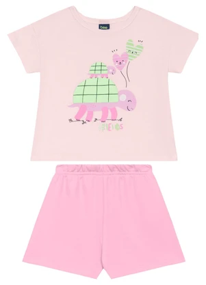 Conjunto Blusa e Short para Menina Bee Loop Rosa - BEE LOOP