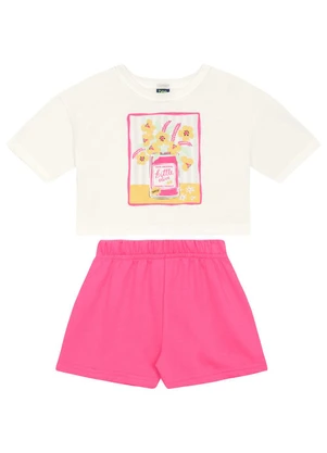 Conjunto Blusa e Short para Menina Bee Loop Rosa - BEE LOOP