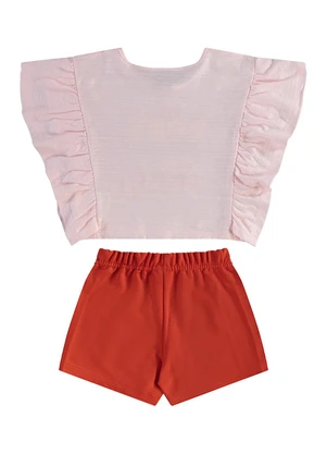 Guloseima - Conjunto Blusa e Short para Menina Rosa - GULOSEIMA