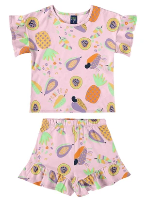 Bee Loop - Conjunto Blusa e Short para Menina Roxo - BEE LOOP