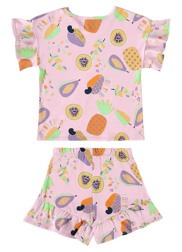 Bee Loop - Conjunto Blusa e Short para Menina Roxo 2