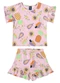 Bee Loop - Conjunto Blusa e Short para Menina Rosa - variação: Roxo