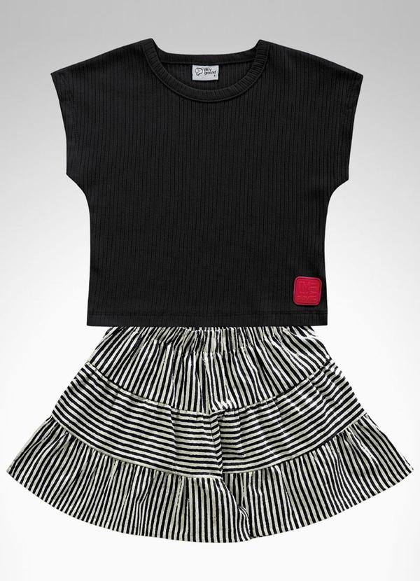 Playground - Conjunto Blusa e Short Preto