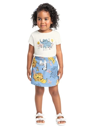 Conjunto Blusa e Short-Saia Bee Loop Branco - BEE LOOP