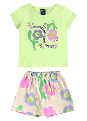 Bee Loop - Conjunto Blusa e Short-Saia Verde - BEE LOOP