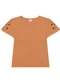 Duduka - Conjunto Juvenil Blusa e Short Praia  Rosa - variação: Bege