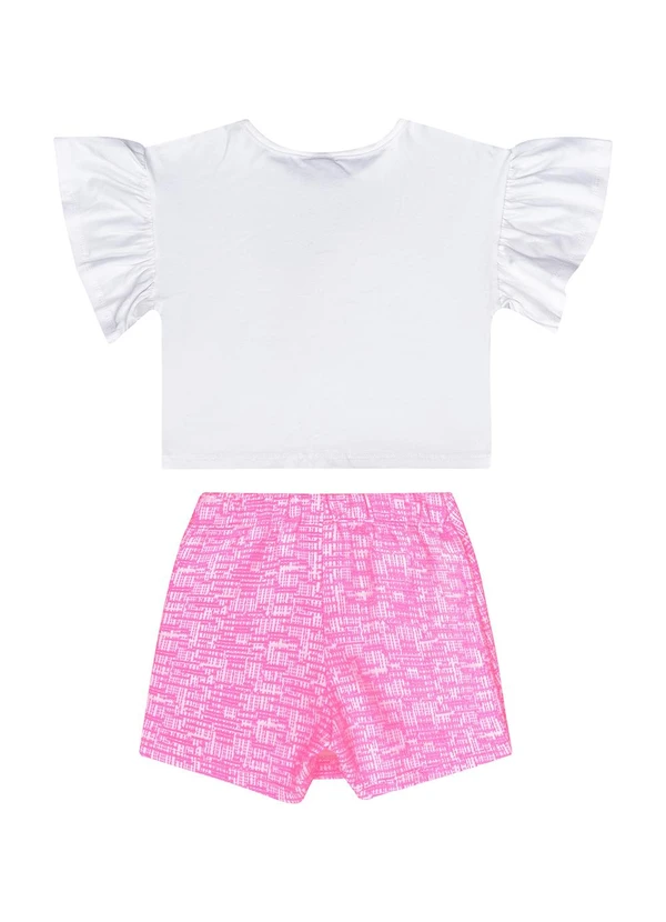 Guloseima - Conjunto Blusa e Short-Saia Branco 2