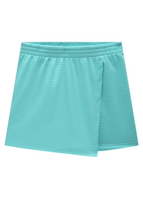 Marlan - Conjunto Blusa e Short Saia em Cotton Azul 4