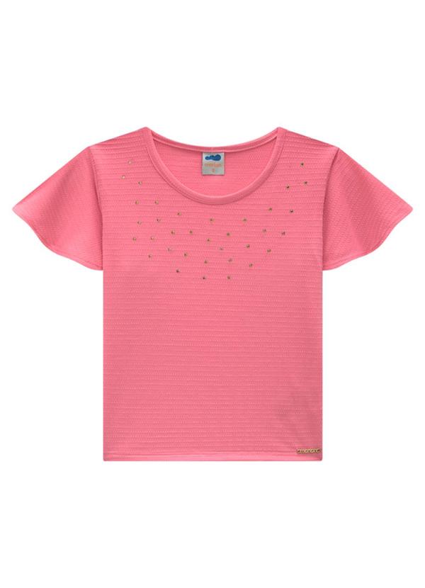 Marlan - Conjunto Blusa e Short Saia em Cotton Rosa
