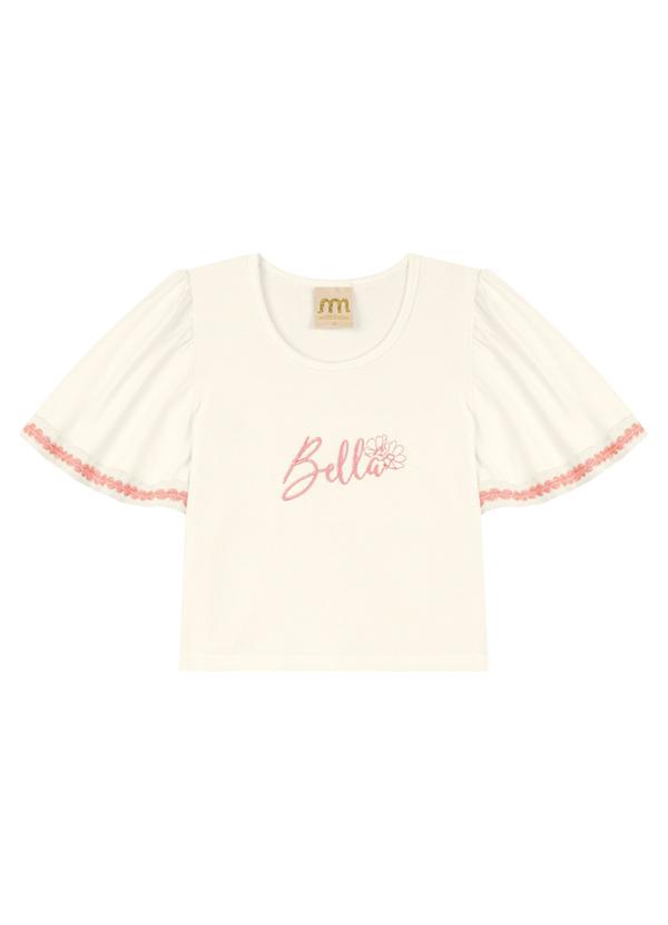 Milli e Nina - Conjunto Blusa e Short/ Saia em Jacquard Rosa 2