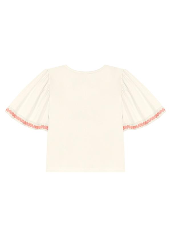 Milli e Nina - Conjunto Blusa e Short/ Saia em Jacquard Rosa 3