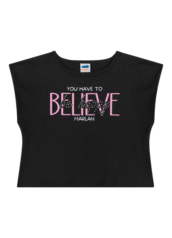 Marlan - Conjunto Blusa e Short Saia em Moletinho Preto 2