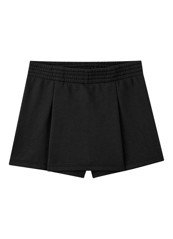 Marlan - Conjunto Blusa e Short Saia em Moletinho Preto 3