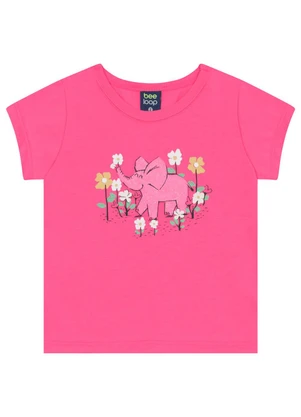 Conjunto Blusa e Short-Saia Infantil Bee Loop Rosa - BEE LOOP