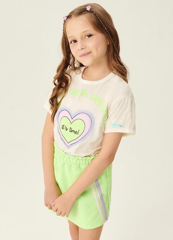 Abrange - Conjunto Blusa e Short-Saia Love Multicores