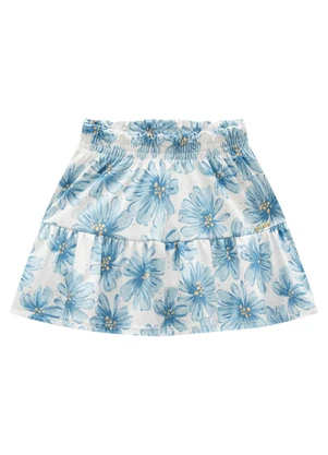 Marlan - Conjunto Blusa e Short Saia Maxi Flower Branco - MARLAN